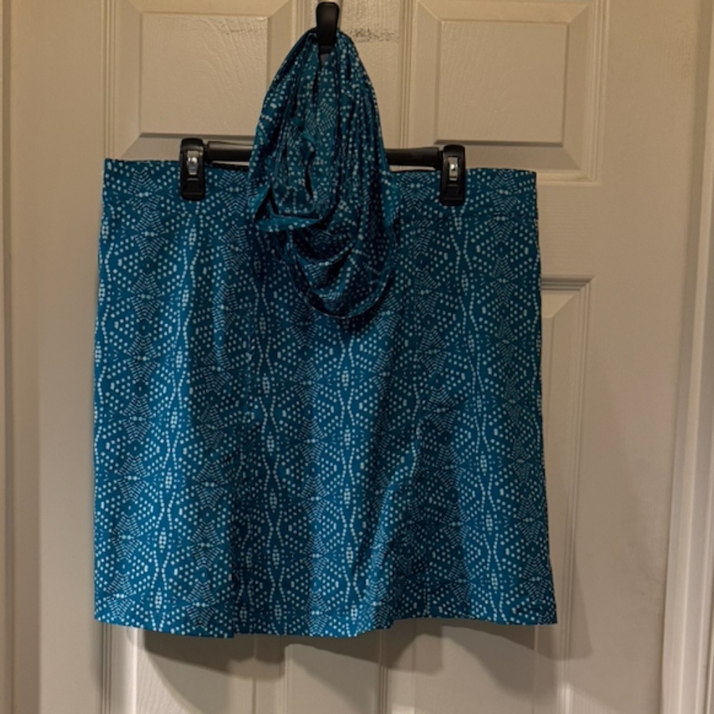 Ripskirt Hawaii Wrap Skirt w/Velcro closure and Matching Sun Scarf, size XL